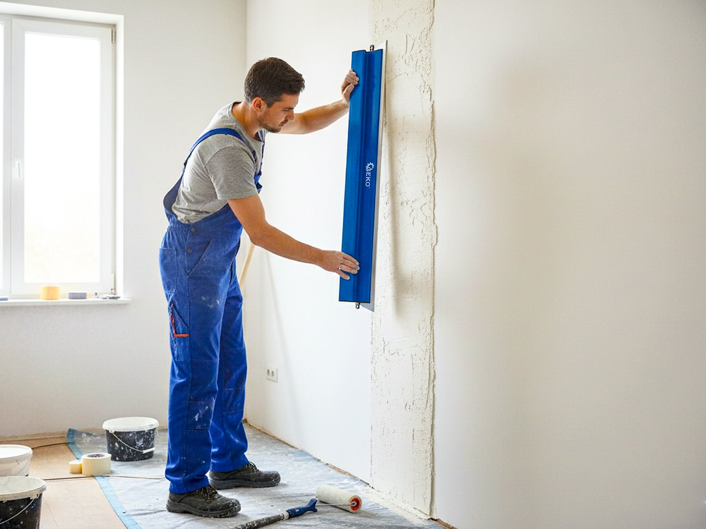 Комплект шпакли за довършителни работи по стени и тавани 9 части GEKO