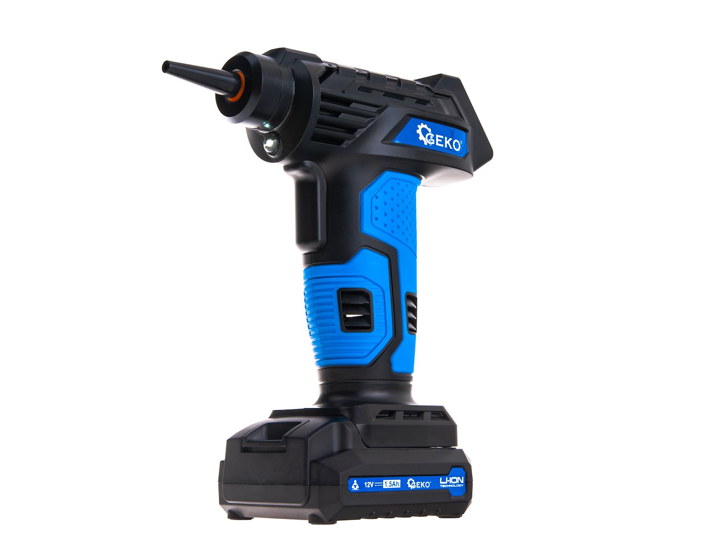 Преносим компресор за автомобил с батерия 12V и LCD дисплей GEKO