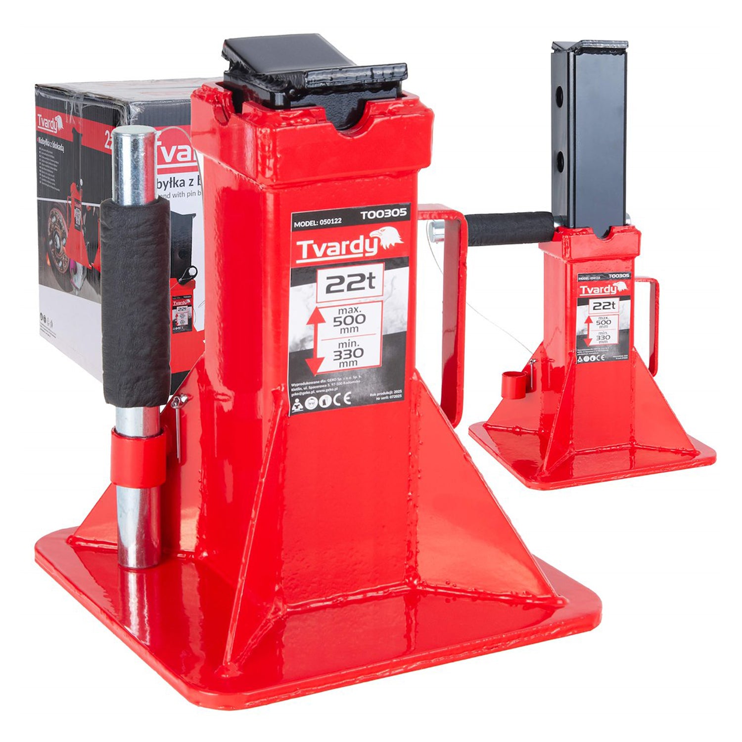 Подпорна стойка с фиксиращ пин 22 т, регулируема 330-500 мм