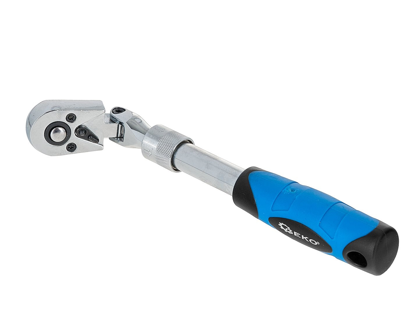 Тресчотка 1/4 с регулируема телескопична дръжка 210-278 мм и шарнирна глава 72 т CRV