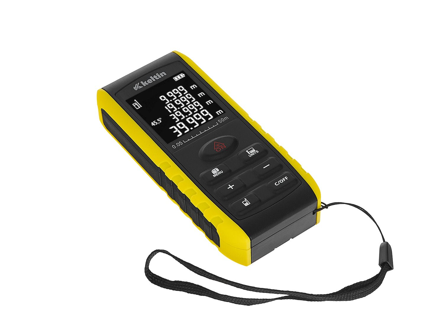 Лазерен телеметър 2 в 1, 50 м с функция за измерване на ъгъл KELTIN