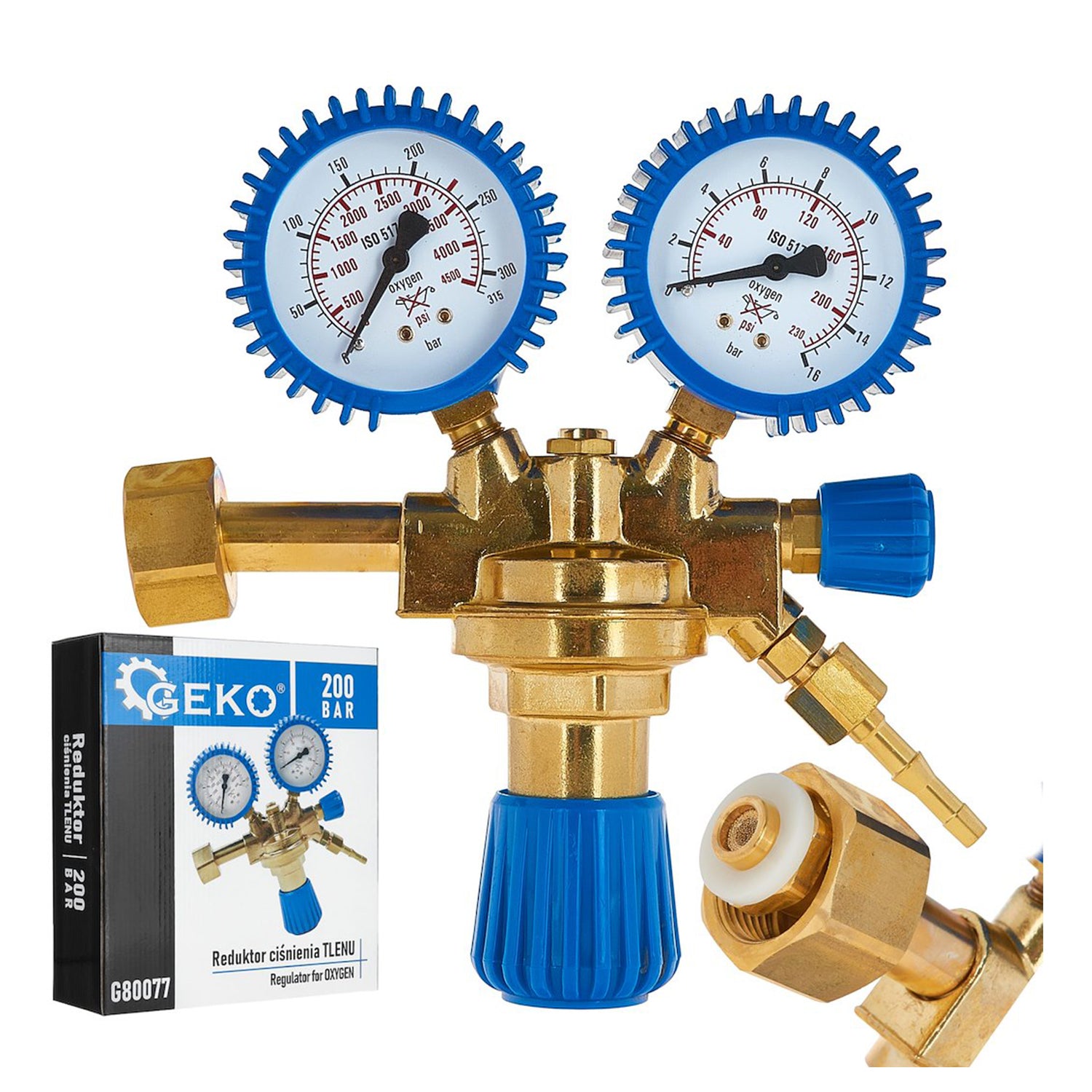 Редуктор за кислородно налягане 200 бара GEKO
