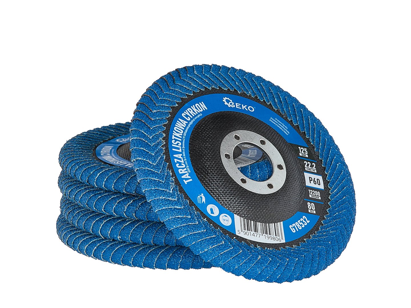 Циркониев диск с острие, за дълбоки заваръчни зони 125 мм Р60