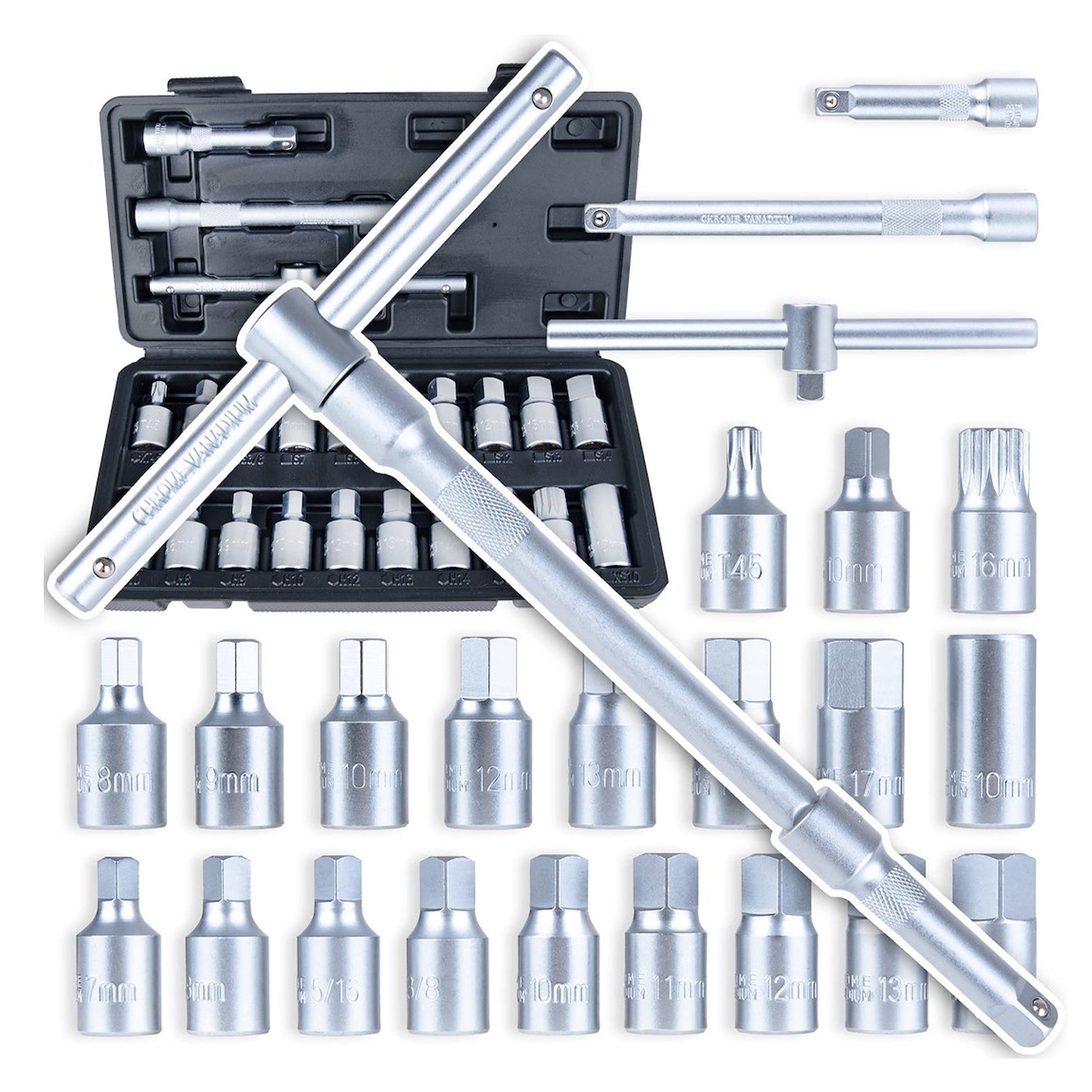 Комплект ключове за маслена баня 23 части GEKO