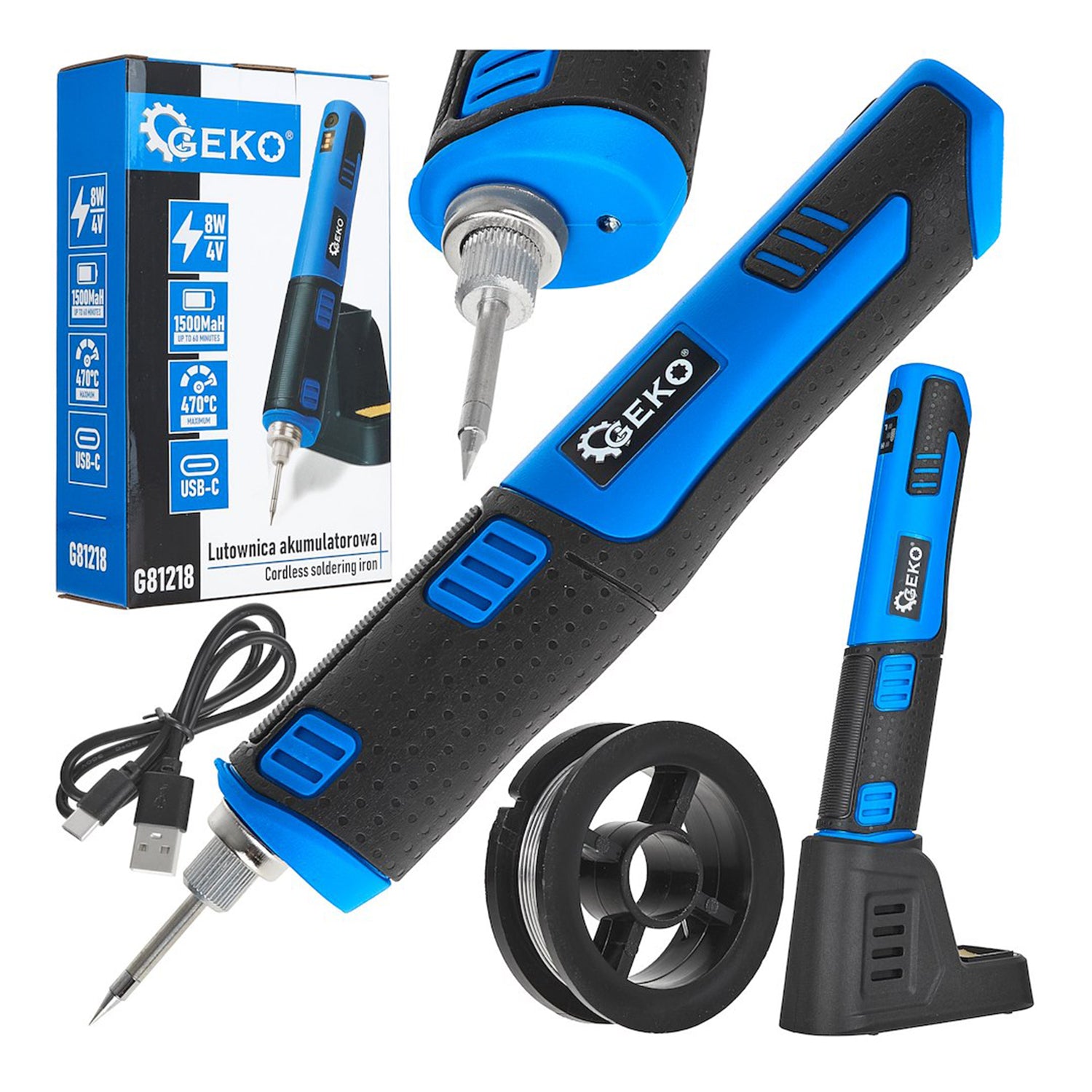 Чук за запояване, безжичен, акумулаторен 4V 1500mAh 8W