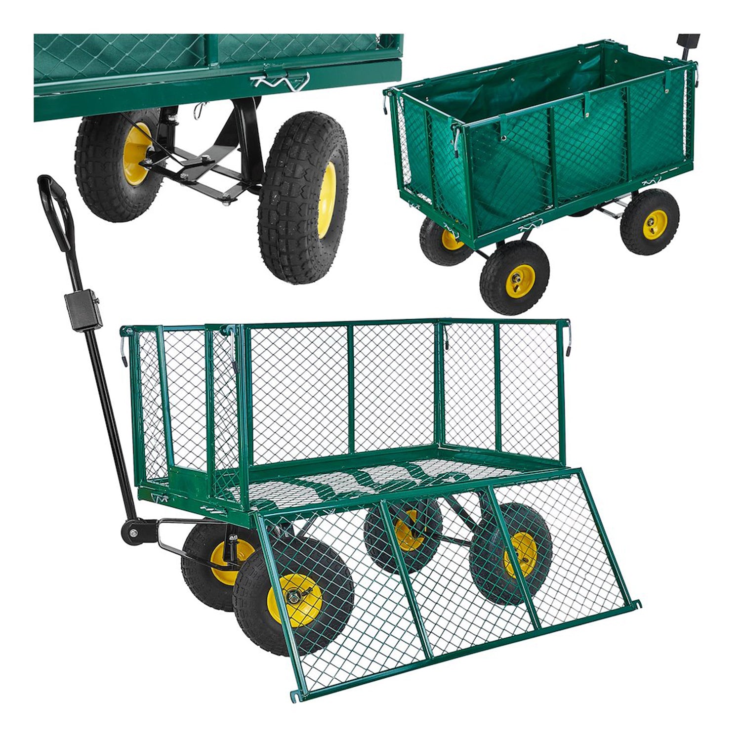 Градинска количка 220 л 96х51х40 см GEKO