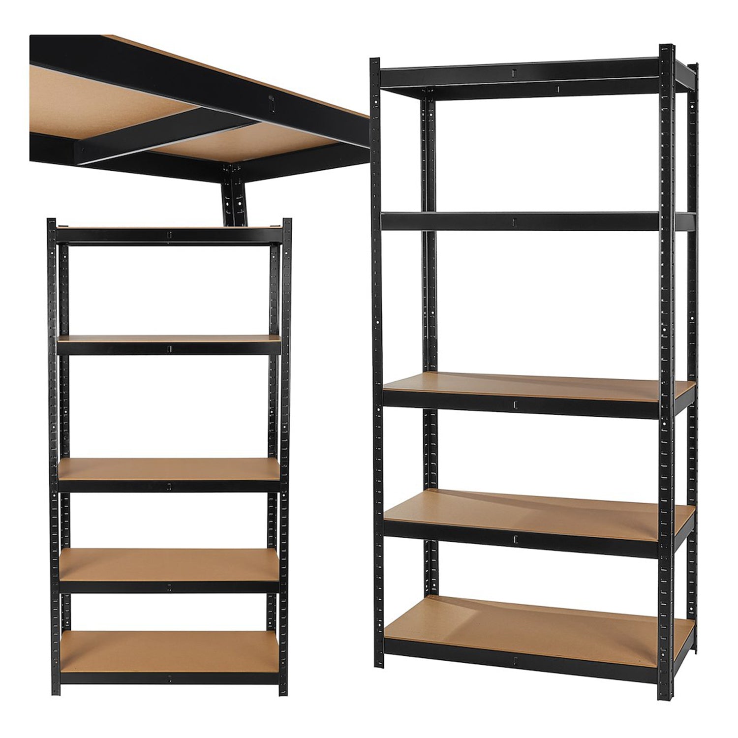 Метален рафт 5 полици 180х90х40 см 265 кг