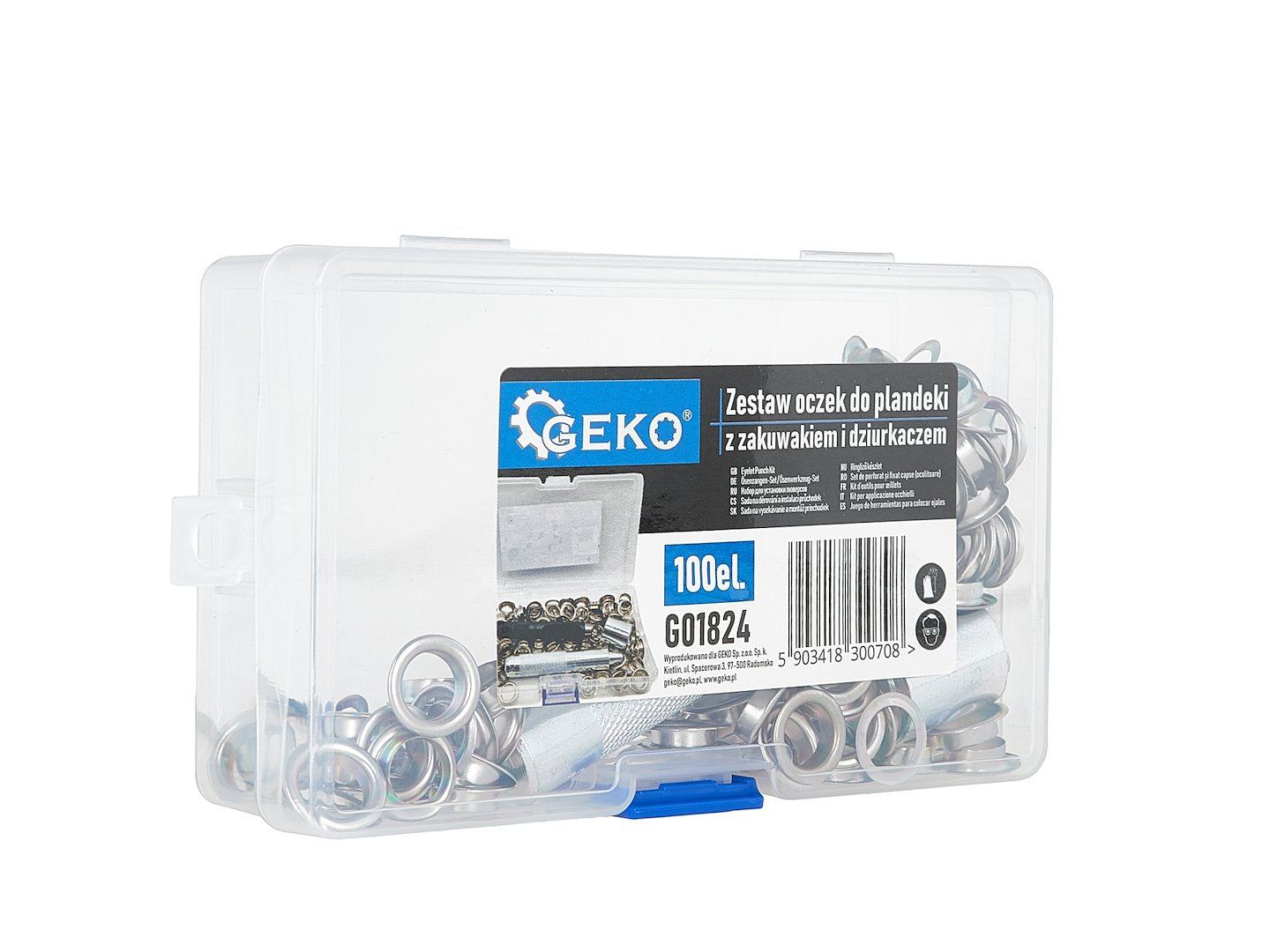 Комплект 100 скоби за брезенти, GEKO