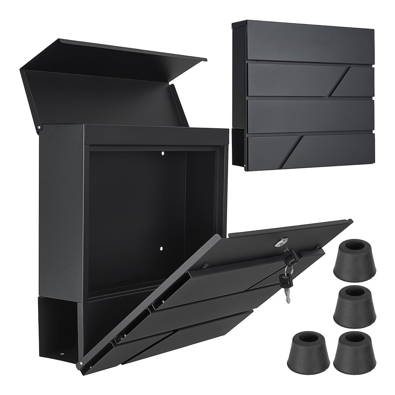 Пощенска кутия 36.7х37х10 см антрацит