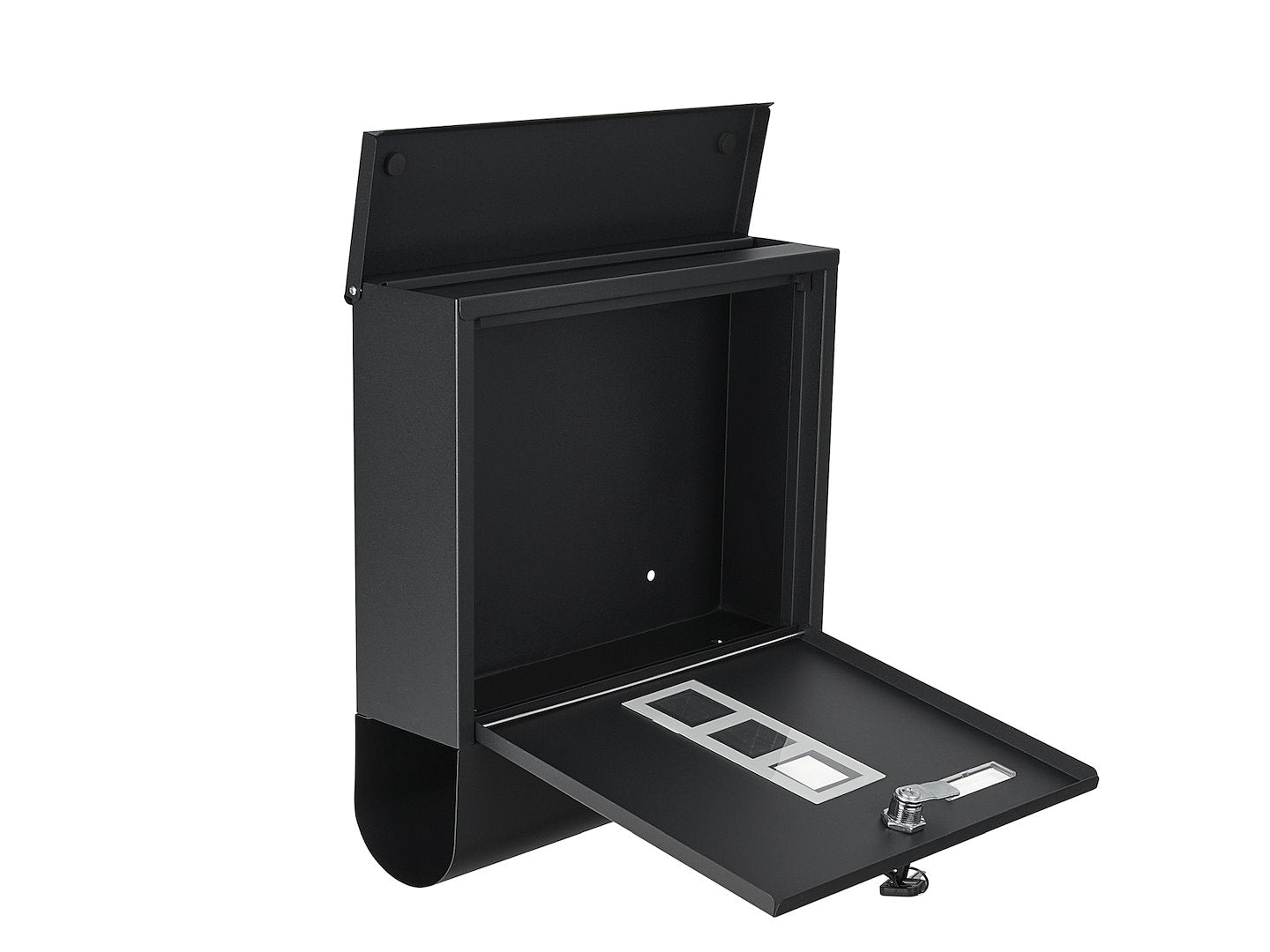 Пощенска кутия 34х30.7х10 см черна