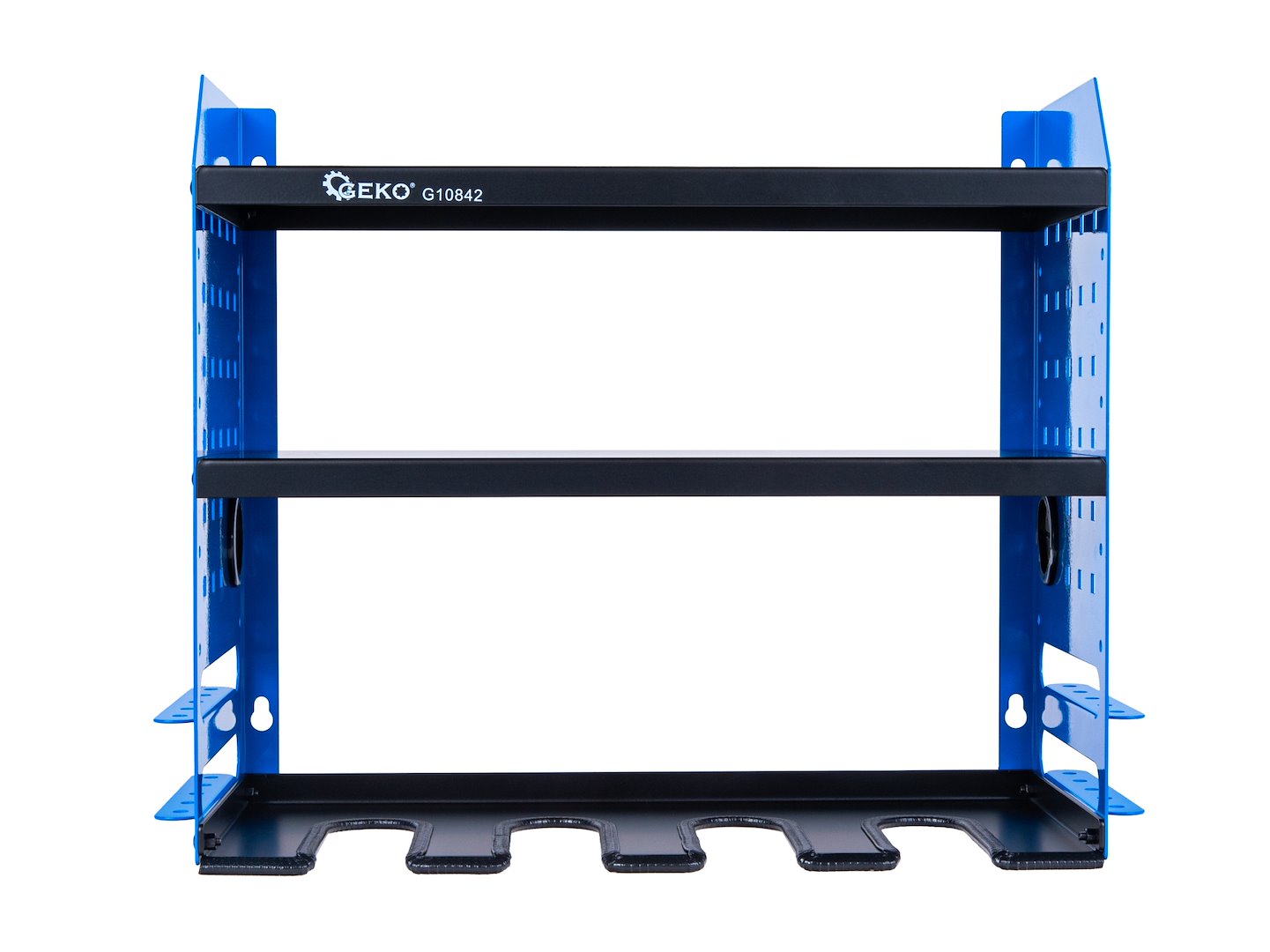 Метален рафт с държач за отвертки и електроинструменти GEKO