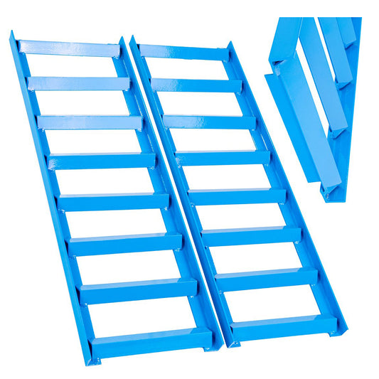 Комплект 2 стоманени удължители за рампа 80 см за автомобили с нисък просвет