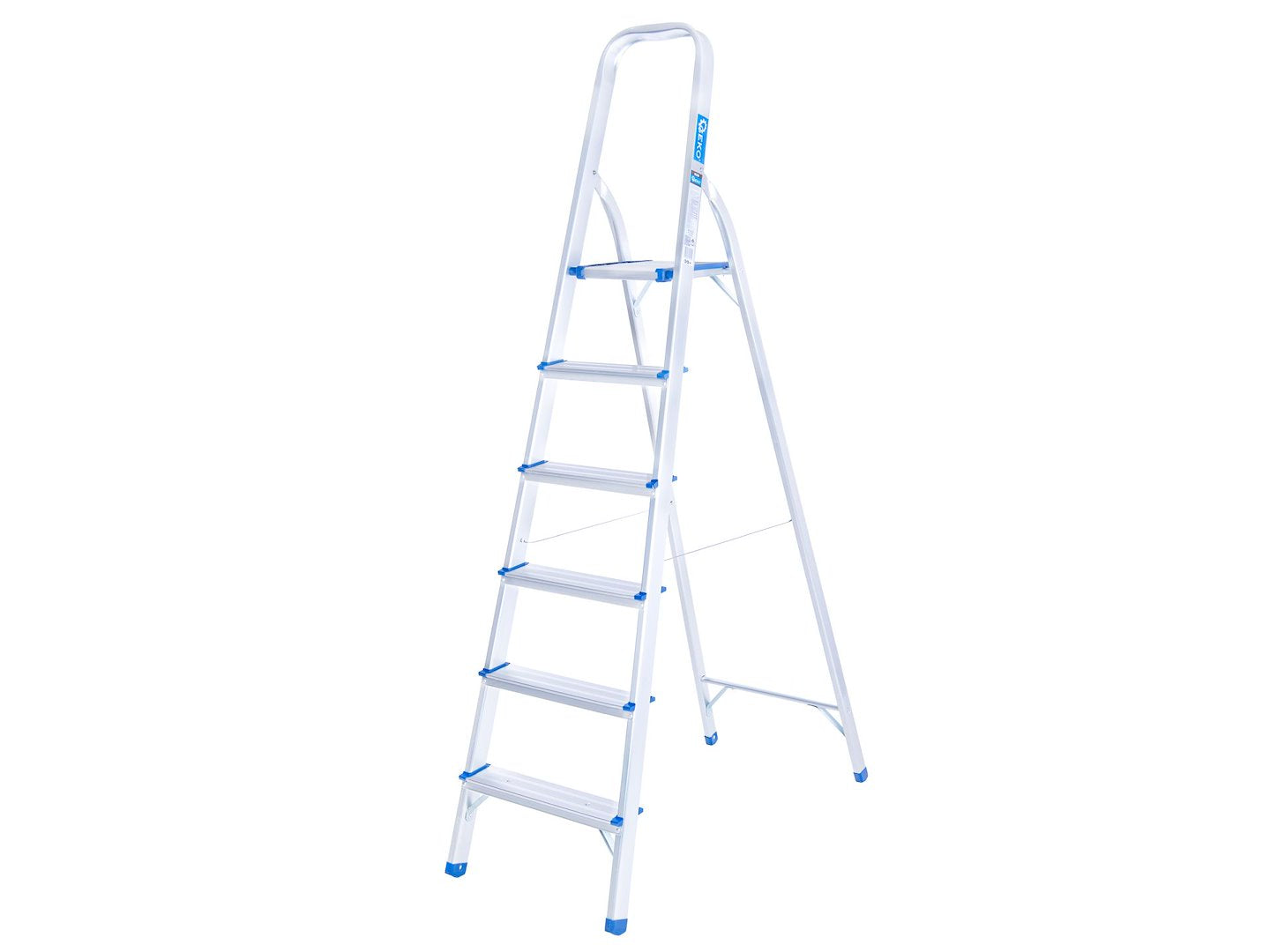 Сгъваема алуминиева стълба с 6 стъпала 150 кг GEKO