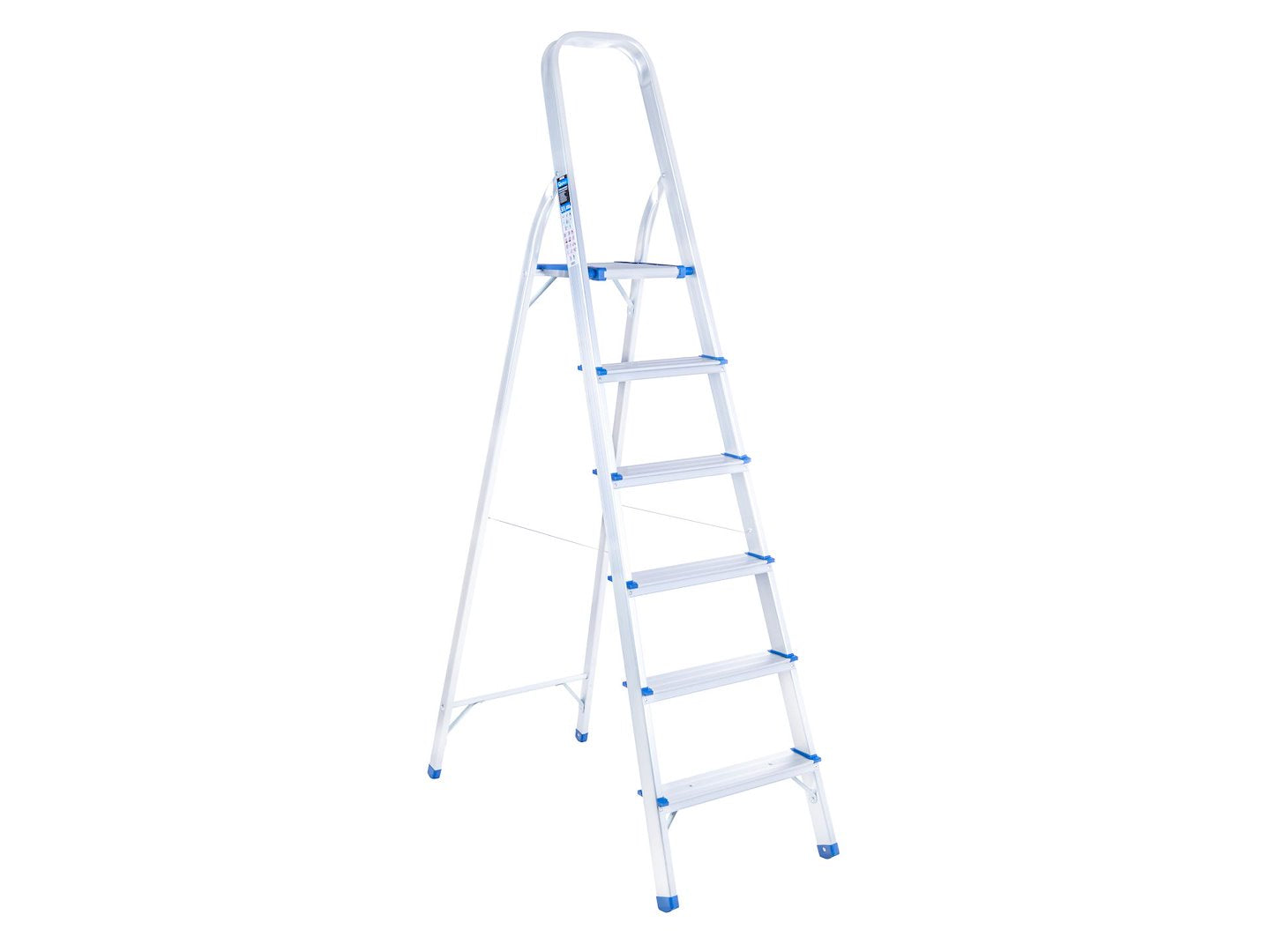 Сгъваема алуминиева стълба с 6 стъпала 150 кг GEKO