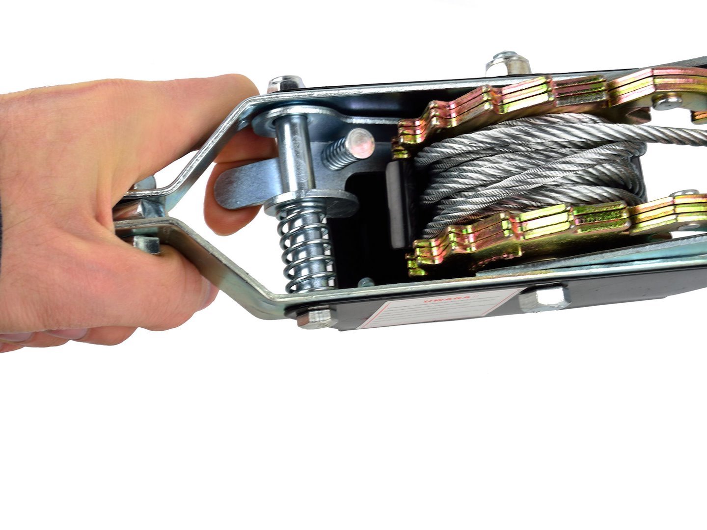 Обтегач с тресчотка 2 т, с 2 куки, кабел 2.5 м GEKO