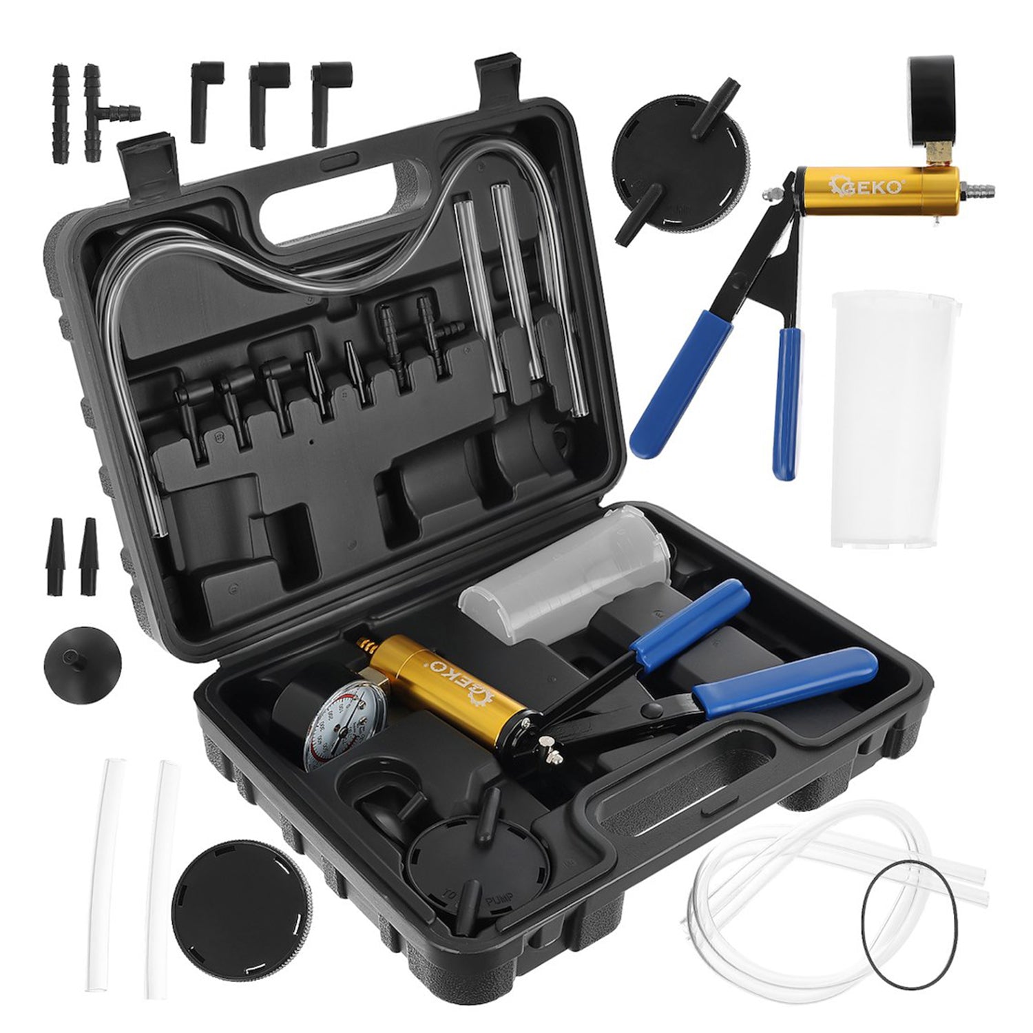 Комплект за смяна на спирачна течност с вакуум помпа