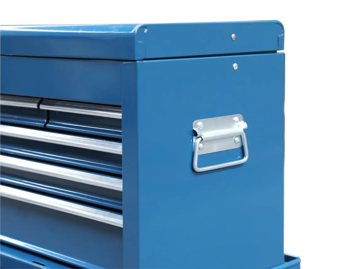 Метален шкаф за инструменти premium, 2 части, 6 чекмеджета, 2 врати, син, HBM Холандия, 61.4 х 33 х 106.4 см