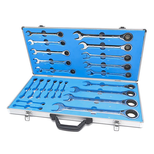 Комплект комбинирани ключове с тресчотка 6-32 мм 22 бр. HBM