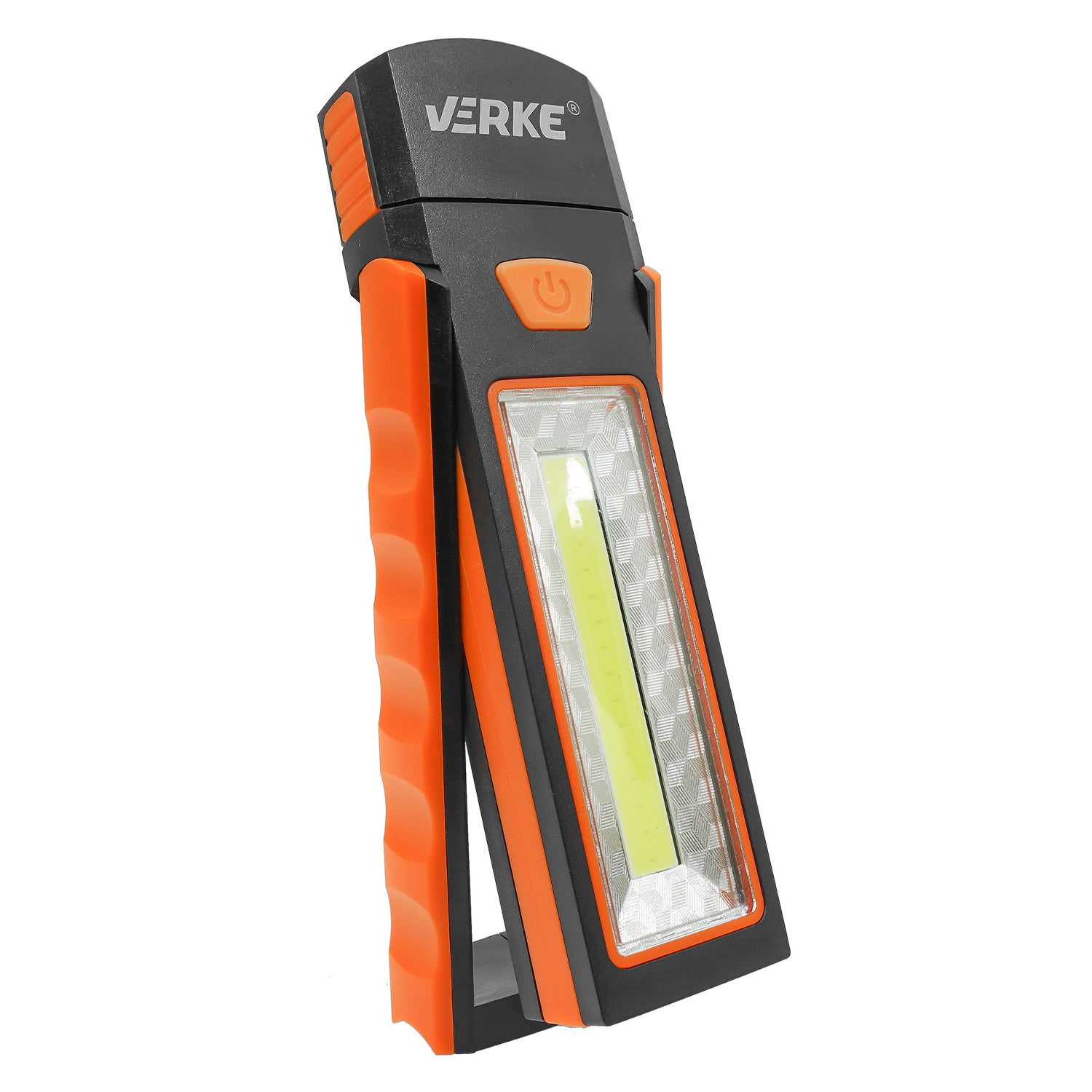 LED работна лампа COB 160 lm + 50 lm VERKE – магнитна, с кука, въртяща се глава на 90°