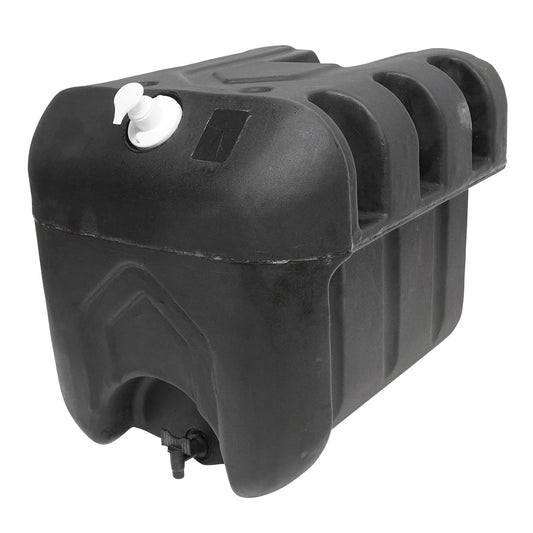 Резервоар за вода 50 л с кран и дозатор за сапун 250 мл черна пластмаса 420x440х400 мм