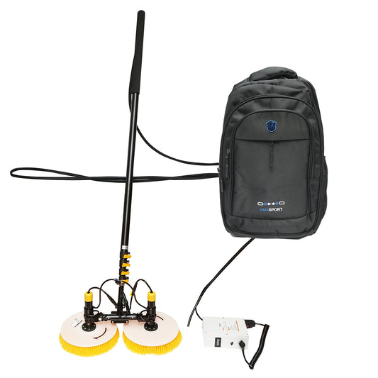 Система за почистване на фотоволтаични соларни панели с 2 четки, 24V, /26Ah батерия и рамо до 7,5 м