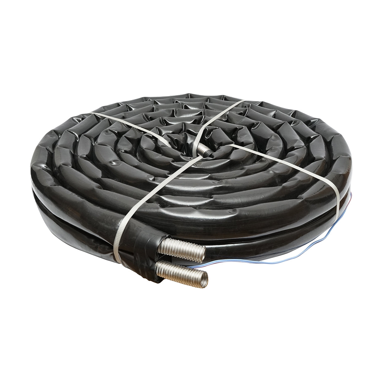 Двойна тръба 10м от неръждаема стомана DN25-1.1/4 гофрирана, гъвкава, изолирана с кабел за температурна сонда за жилищни соларни инсталации