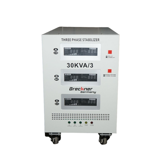 Автоматичен стабилизатор на напрежение 30KVA, 24KW трифазен със сервомотор Breckner Germany