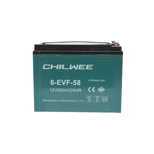 VRLA гел батерия за електрически велосипед с графен 6-EVF-58, 12V, 65AH-20HR CHILWEE