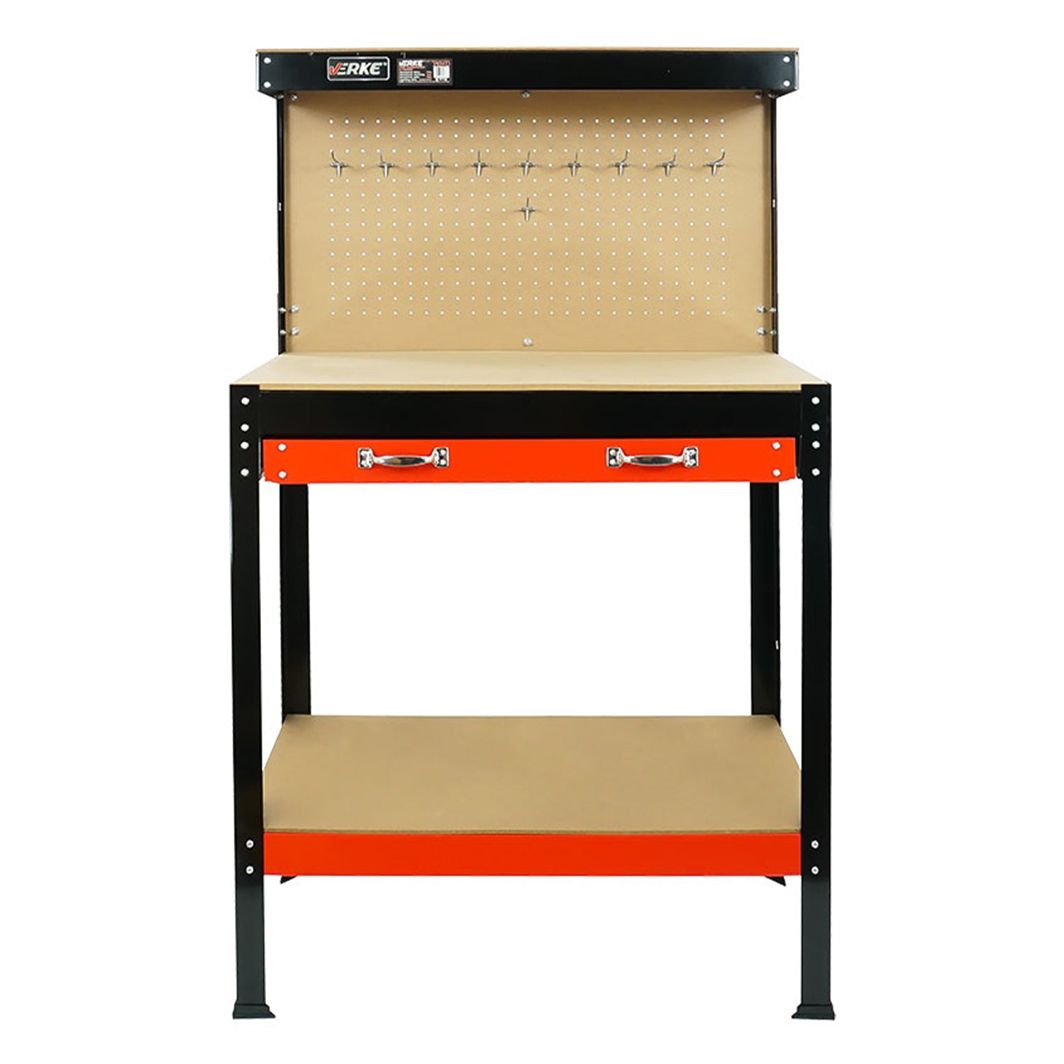 Работен плот с панел и чекмедже 80 x 40 x 140 см - VERKE