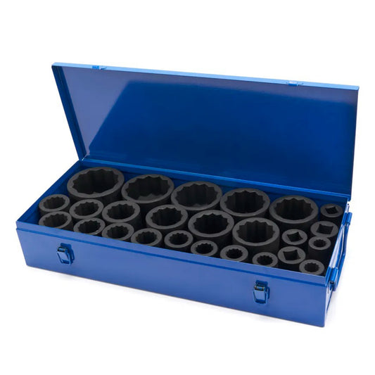 Комплект ударни вложки, дванадесетостенни звезди 1" 17-75 мм HBM