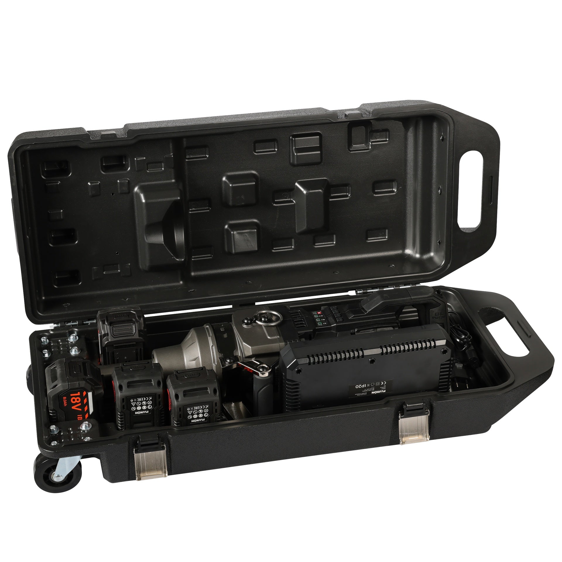 Ударен гайковерт 1" 4000 Nm с 4 акумулатора 8 Ah 18 V с двойно зарядно устройство, безчетков мотор