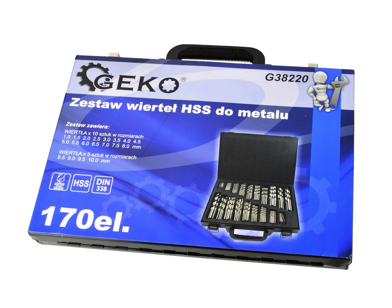 Комплект 170 метални HSS свредла GEKO