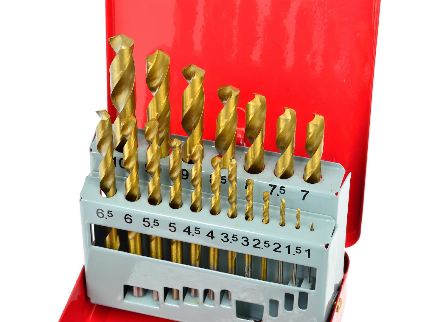 Комплект 19 титанови свредла за метал HSS 1–10 мм GEKO