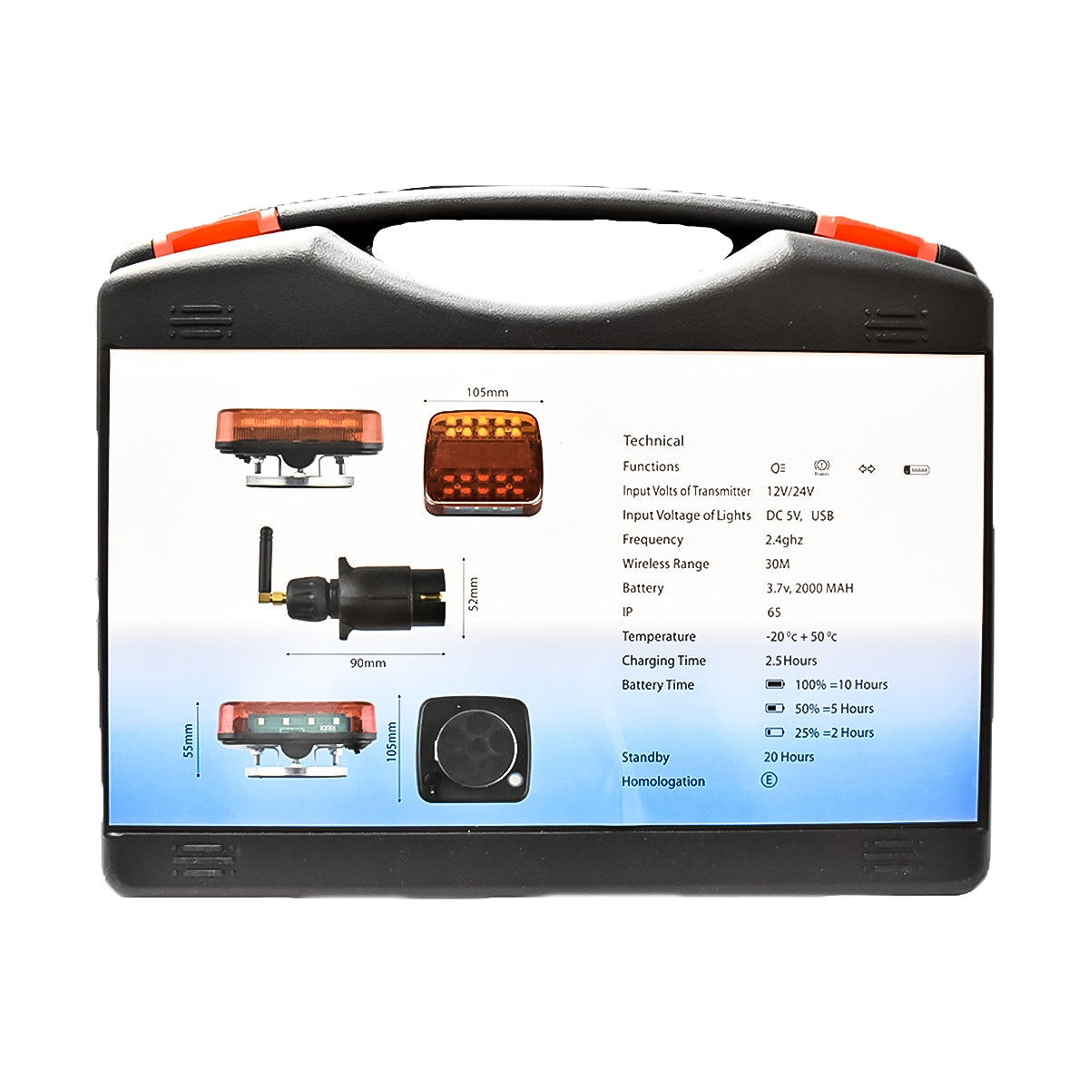 Комплект магнитни лампи WIFI с безжично управление 12/24V батерия 3.7V/2000mAh IP65 Breckner Germany