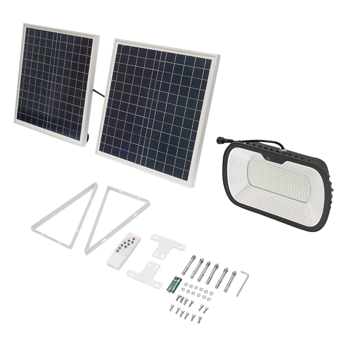 LED лампа 240x0,5W със соларен панел 35W и батерия 7,4V/15Ah Breckner Germany
