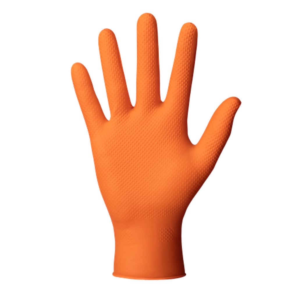 Премиум нитрилни ръкавици MERCATOR GOGRIP за механици, размер M 50 бр. оранжеви