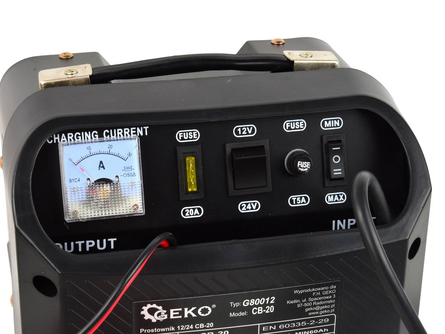 Зарядно устройство 12/24V CB-20, 12-18A за автомобилни акумулатори 60-240Ah - GEKO