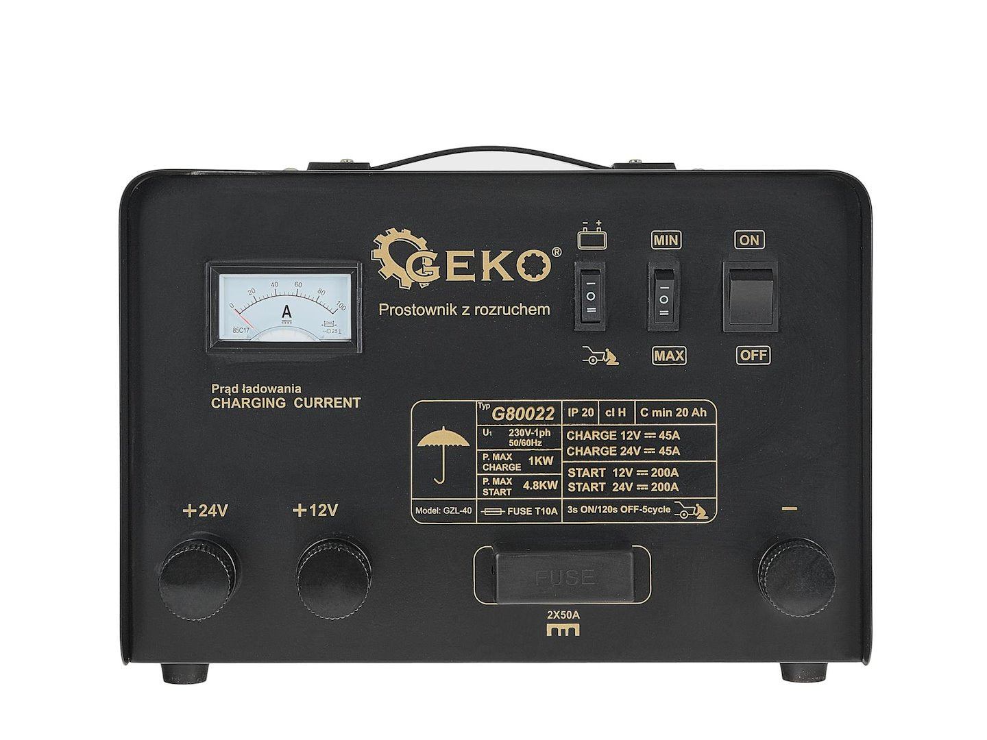 Зарядно устройство със стартов робот 200A 12/24V GEKO