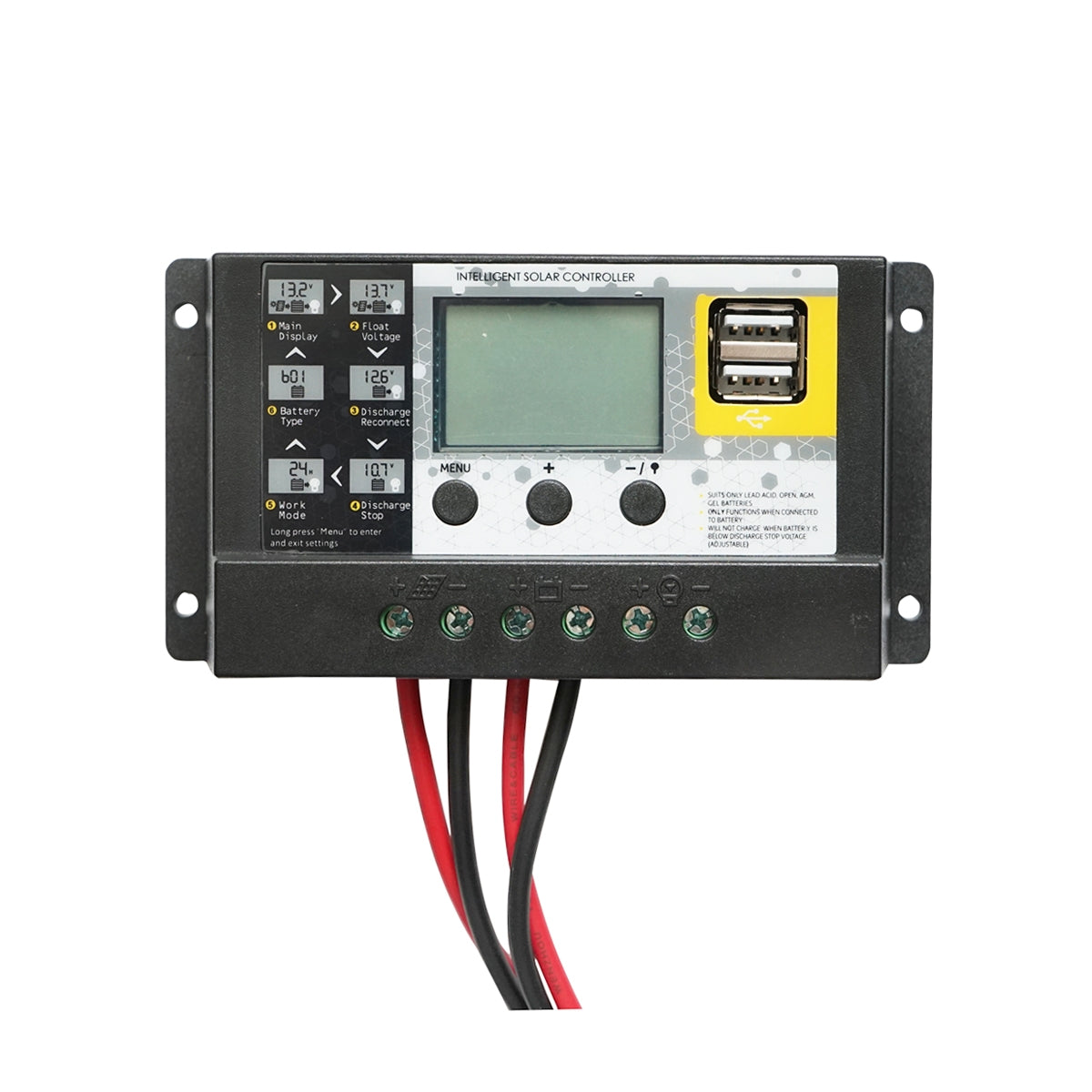 Слънчев панел 200W с регулатор на напрежението 12/24V, 20A, 10 сегмента (370x370x70мм) преносим тип куфар Breckner Germany