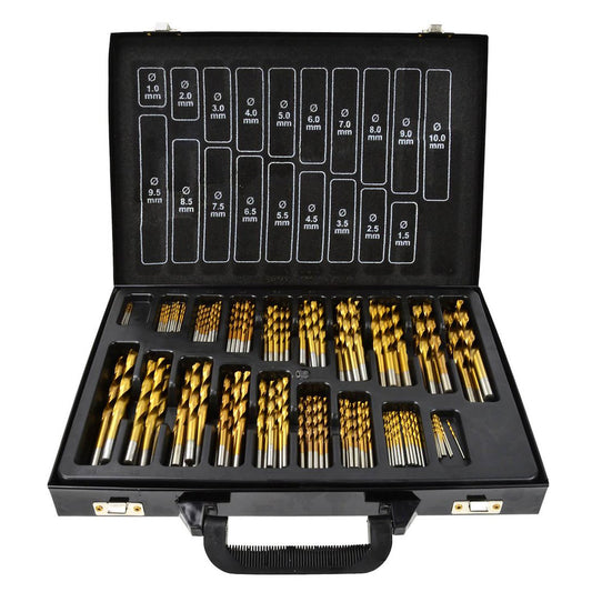 Комплект 170 титанови HSS свредла за метал 1-10 мм - GEKO