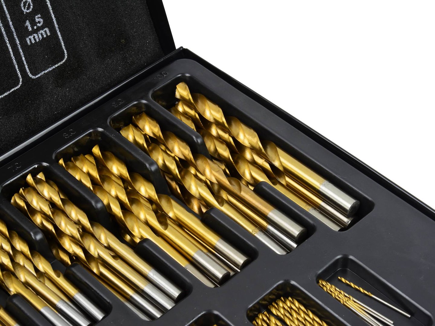 Комплект 170 титанови HSS свредла за метал 1-10 мм - GEKO