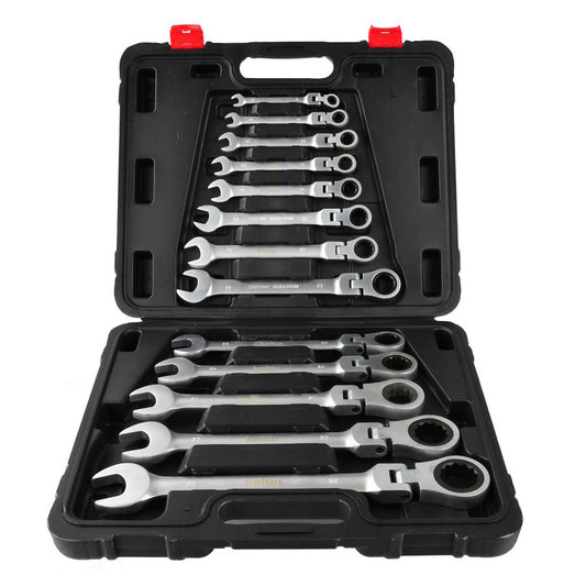 Комплект шарнирни комбинирани гаечни ключа с тресчотка, 8-32 мм, 13 бр. KELTIN