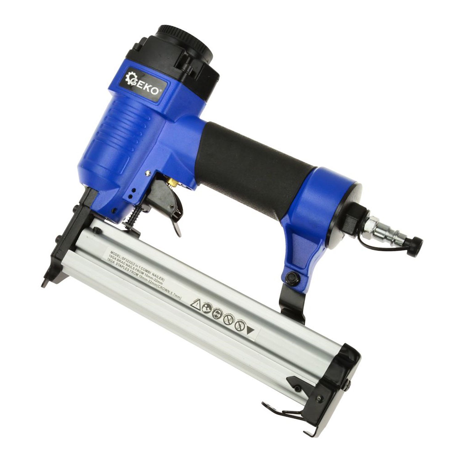 Пневматичен такер 2 в 1 за пирони и скоби GEKO