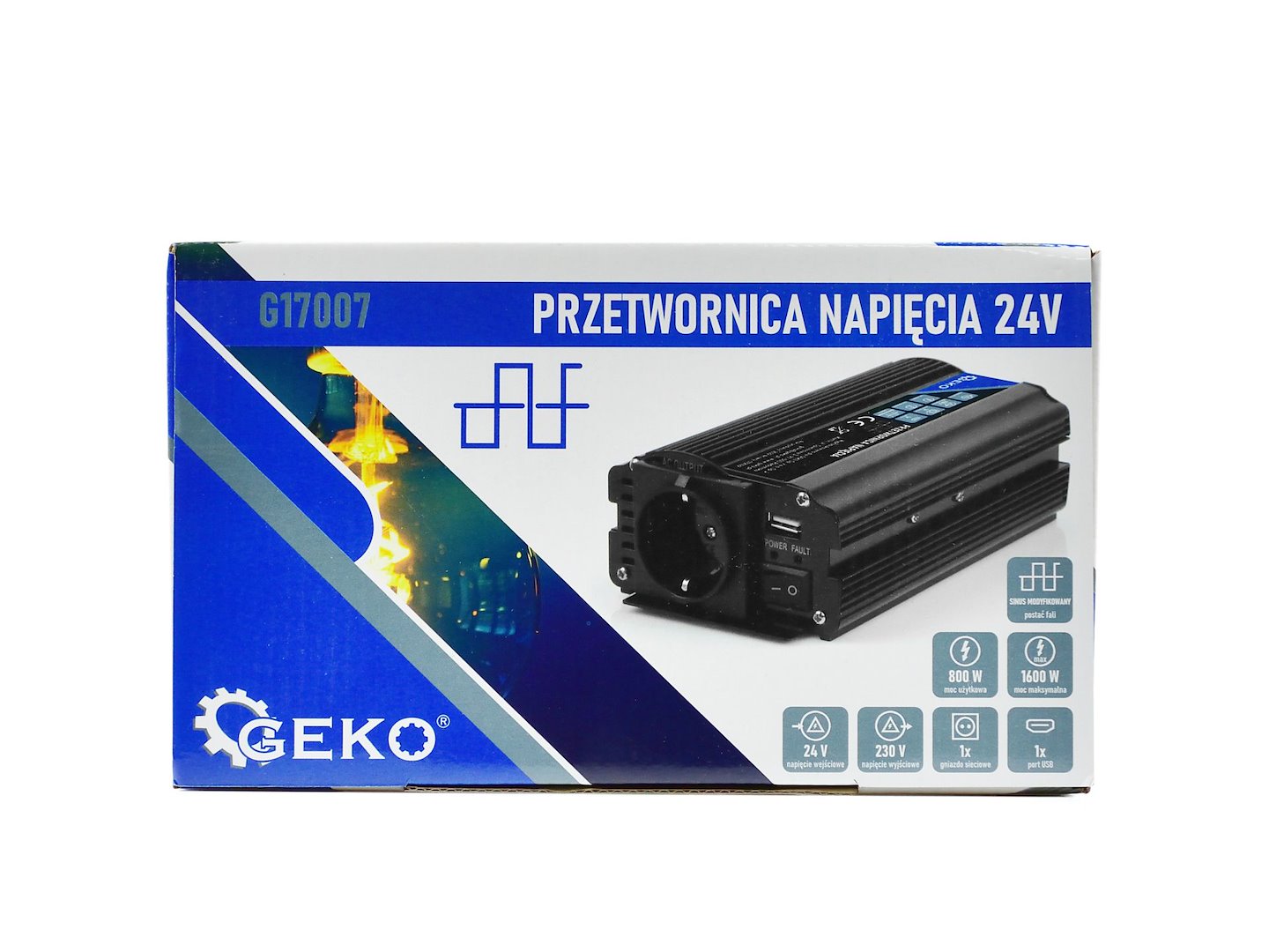 Инвертор на напрежение 24-220V 800/1600W GEKO