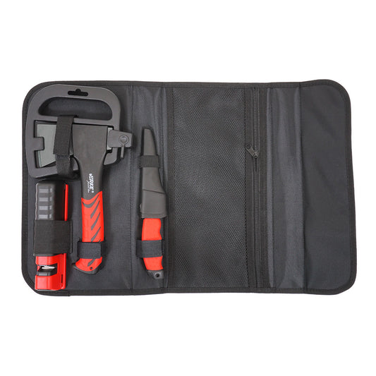 Комплект брадва и нож за къмпинг и походи