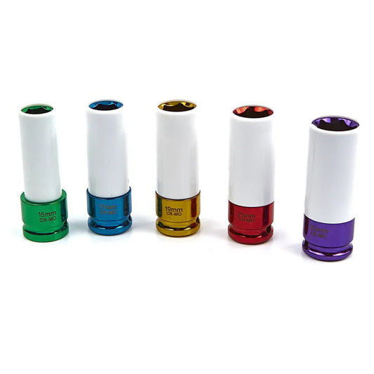 Комплект 5 вложки със защита за лети джанти 1/2 15-22 мм HBM