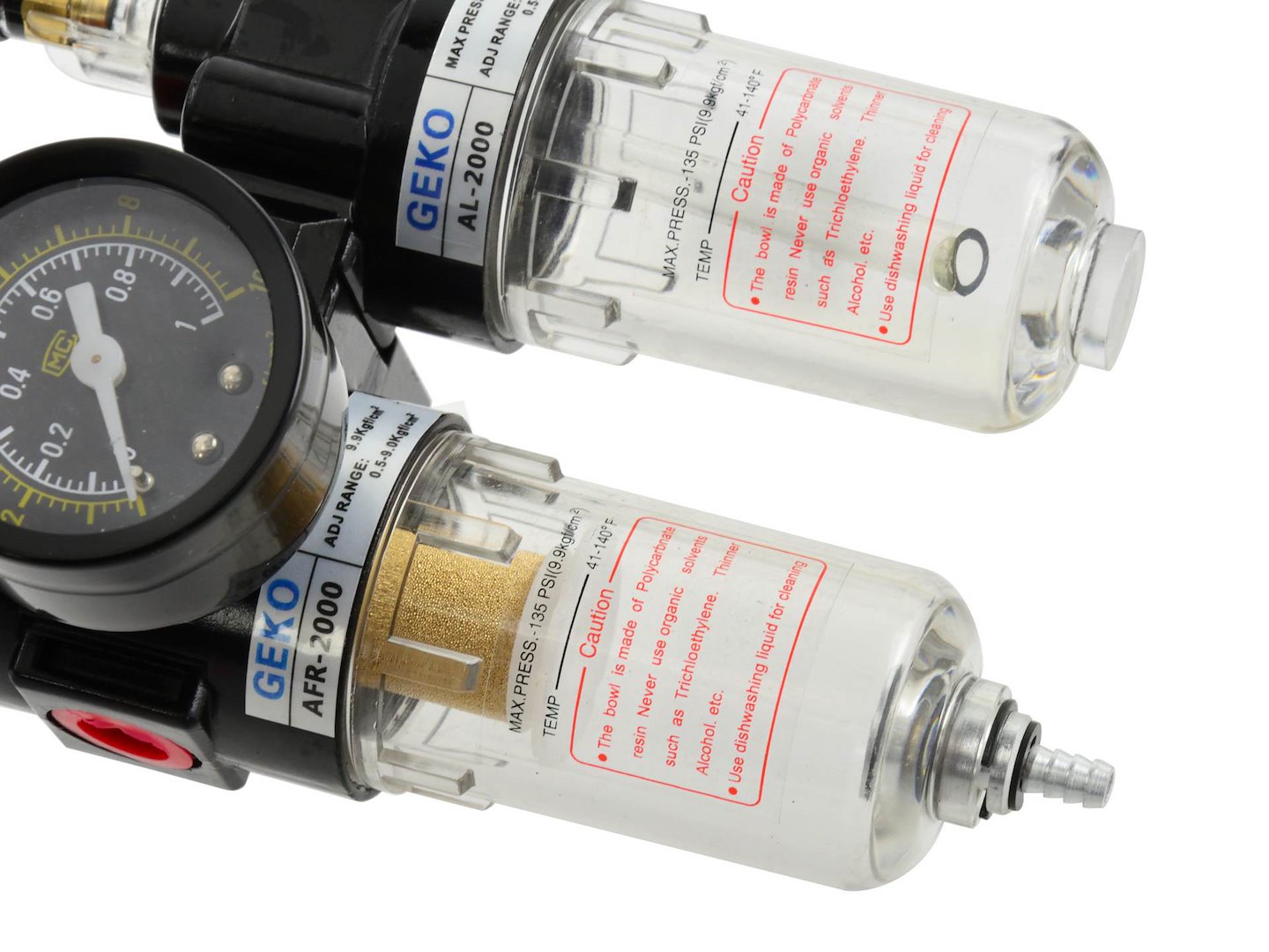 Разделител на вода и смазочни течности с регулатор на налягането 1/4" GEKO