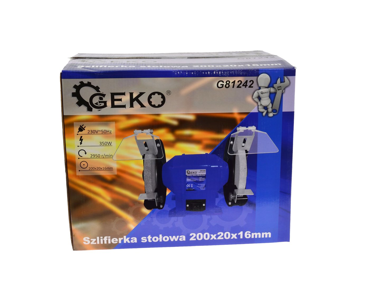 Шмиргел 350W 200х20х16 мм GEKO