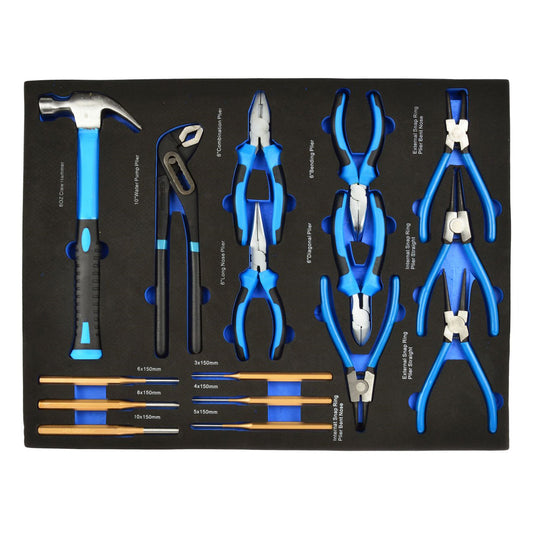 Модул за шкаф за инструменти, клещи, шила и чук, 16 броя GEKO