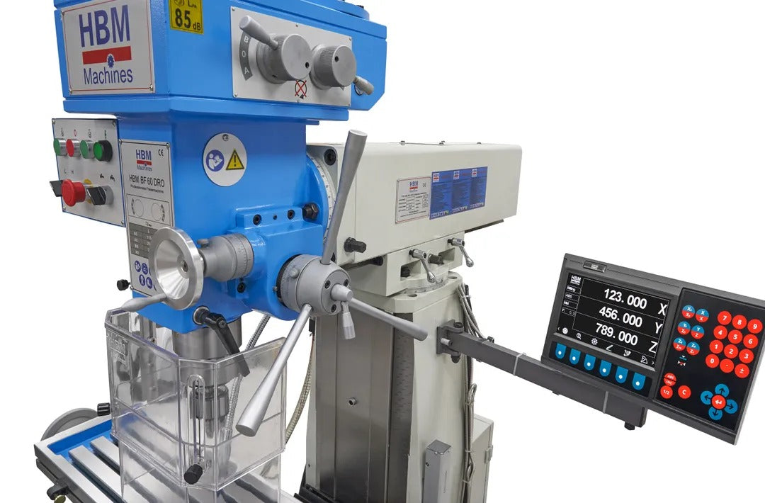 Професионална фрезова и пробивна машина с голяма маса и цифров дисплей BF 60 400V